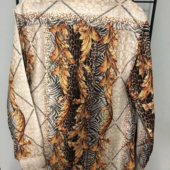 Deniko button down shirt multi color modern fit M - Picture 4 of 4